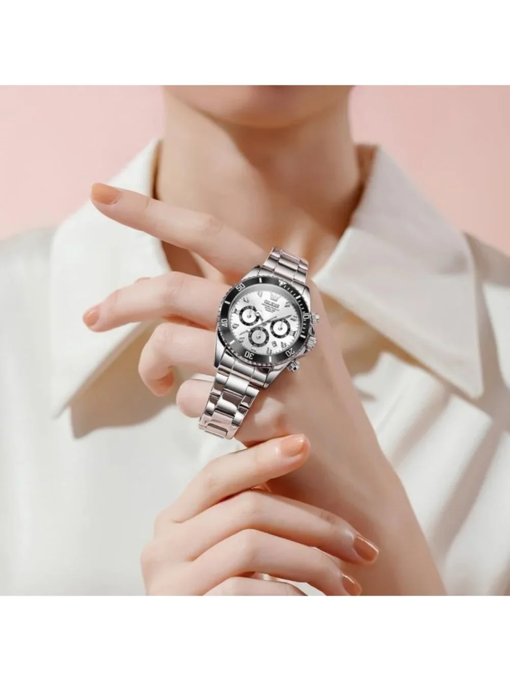 Stylish Women's Diamond Dress Watch - Analog Quartz, Waterproof, Luminous